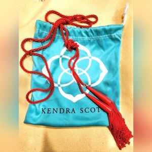 Kendra Scott Red Rope Tasseled Necklace